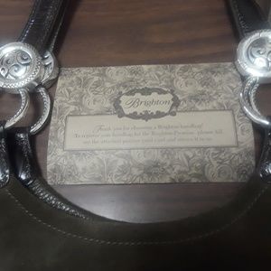 BRIGHTON SUEDE AND LEATHER PURSE nwot